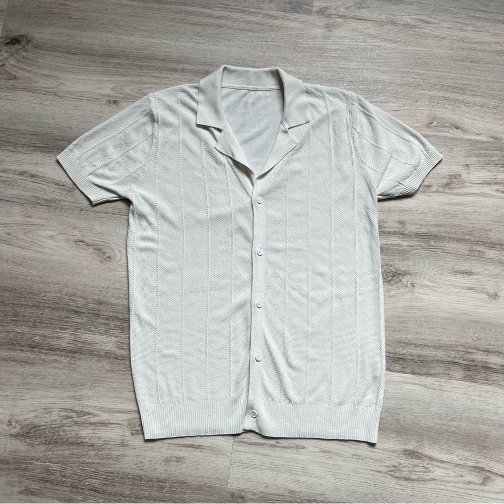 Men's White Short Sleeve Shirt